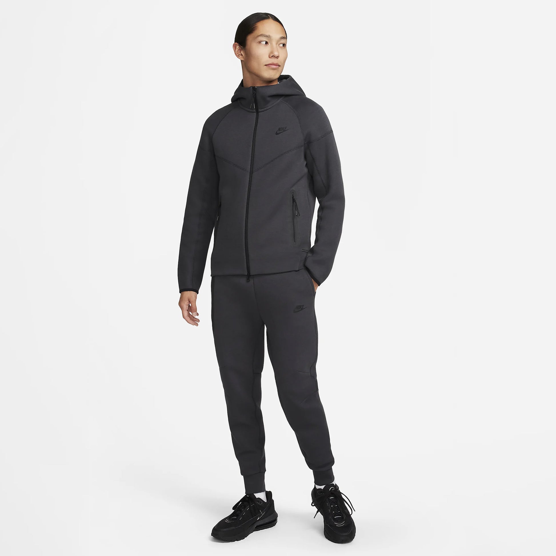 Buy Nike Black Sportswear Tech Fleece Slim Fir Joggers for Men