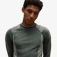 Y-3 | ENGINEERED KNIT LONG SLEEVE BASELAYER TEE  { WONDER SILVER