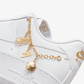 Nike | AIR FORCE 1 { WHITE/WHITE-METALLIC GOLD-FLT GOLD
