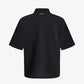 ALMOST GODS | ASSEMBLAGE BOXY POLO { BLACK