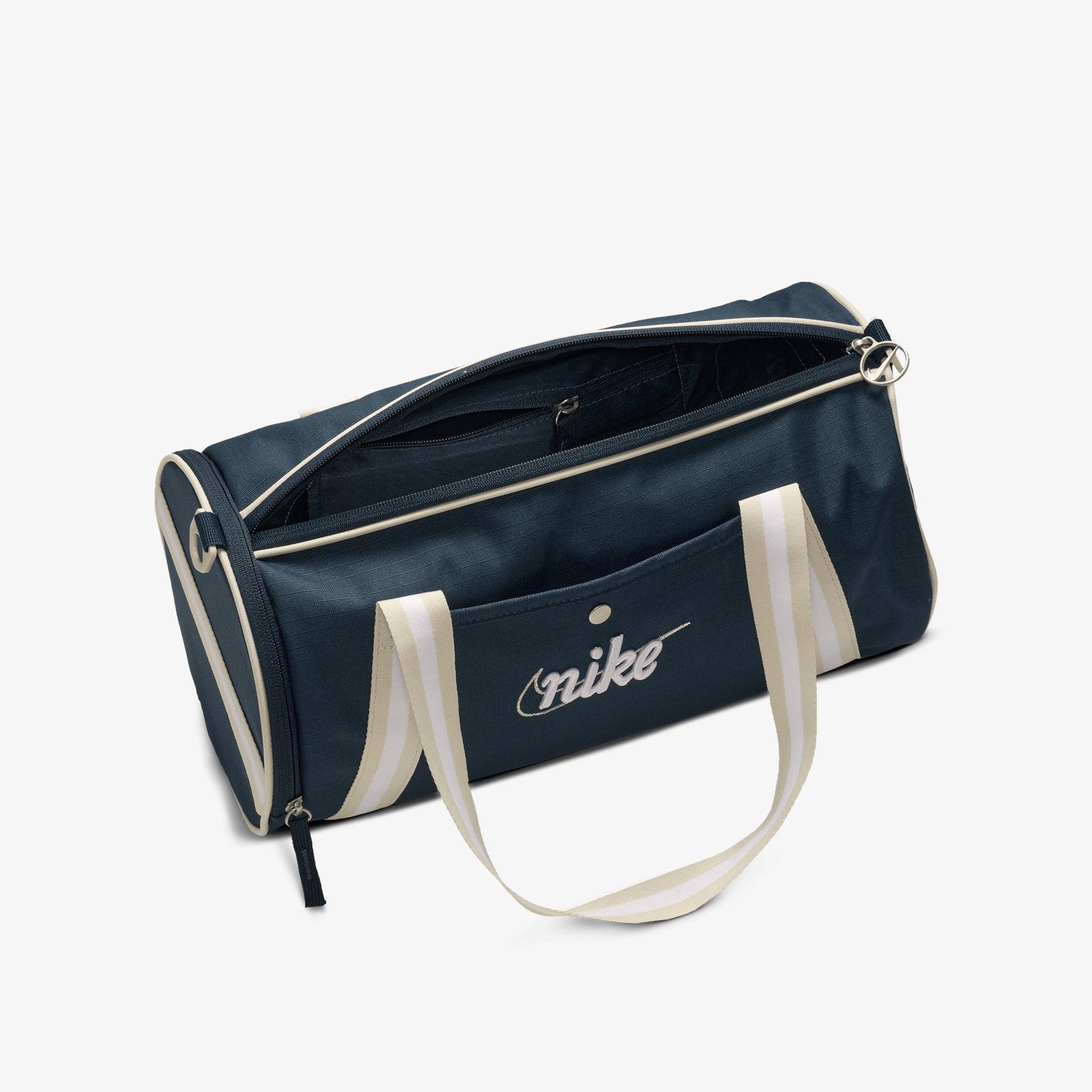NIKE HERITAGE RETRO DUFFEL BAG (13L) ARMORY NAVY/SEA GLASS/SEA