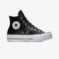 Converse | CHUCK TAYLOR ALL STAR LEATHER PLATFORM HI { BLACK/WHITE