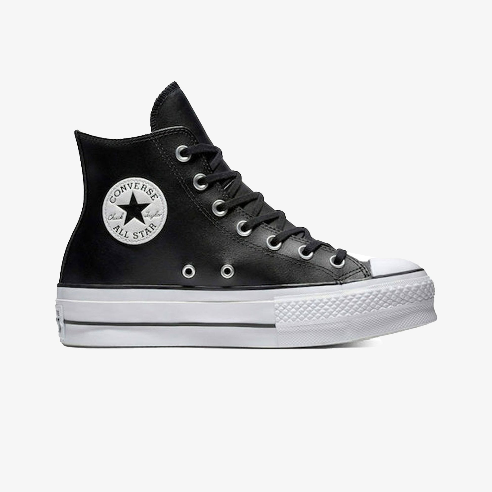 Converse CHUCK TAYLOR ALL STAR LEATHER PLATFORM HI BLACK/WHITE