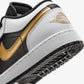 JORDAN | AIR JORDAN LOW 1 (GS) { WHITE/METALLIC GOLD-BLACK