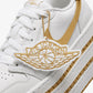 JORDAN | AIR JORDAN 1 TRIPLE STACK SE { WHITE/WHITE-METALLIC GOLD
