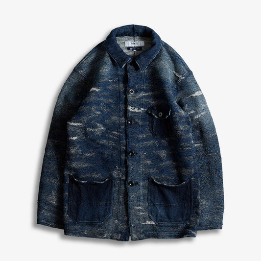 FDMTL | JACQUARD DENIM COVERALL 5YR WASH { INDIGO
