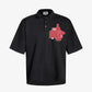 ALMOST GODS | ASSEMBLAGE BOXY POLO { BLACK