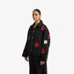 F A R A K | HAND EMBRIODERED JACKET { BLACK/BLACK