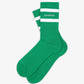 SPORTY & RICH | SERIF LOGO SOCKS { VERDE/WHITE
