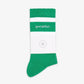 SPORTY & RICH | SERIF LOGO SOCKS { VERDE/WHITE