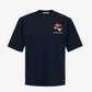 ALMOST GODS | BURNING HEART BOXY TEE { NAVY