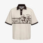 ALMOST GODS | ZODIAC RELAXED POLO { OFF WHITE