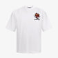 ALMOST GODS | BURNING HEART BOXY TEE { WHITE