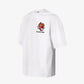 ALMOST GODS | BURNING HEART BOXY TEE { WHITE
