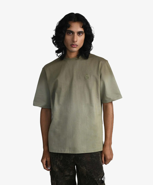 ALMOST GODS | ALPHA CROSS TEE IN DIP { DYE GREEN