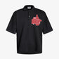 ALMOST GODS | ASSEMBLAGE BOXY POLO { BLACK