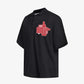 ALMOST GODS | ASSEMBLAGE BOXY POLO { BLACK