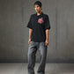 ALMOST GODS | ASSEMBLAGE BOXY POLO { BLACK