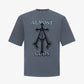 ALMOST GODS | ALPHA CROSS SPRAY PAINT TEE { GREY