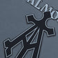ALMOST GODS | ALPHA CROSS SPRAY PAINT TEE { GREY