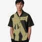 ALMOST GODS | ALPHA CROSS SPRAY PAINT SHIRT { GREEN