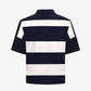 ALMOST GODS | ALPHA CROSS WOVEN STRIPED POLO { NAVY/WHITE