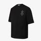 ALMOST GODS | ALMOST GODS TEE IN ZARI EMOBROIDERY { BLACK
