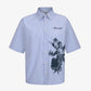 ALMOST GODS | VICTORIA FRESCO SHIRT IN BENGAL STRIPES { BLUE/WHITE