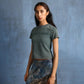 ALMOST GODS | STONEWASHED ALMOST GODS TEE IN GRANITE { GREY/CBLACK