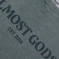 ALMOST GODS | STONEWASHED ALMOST GODS TEE IN GRANITE { GREY/CBLACK