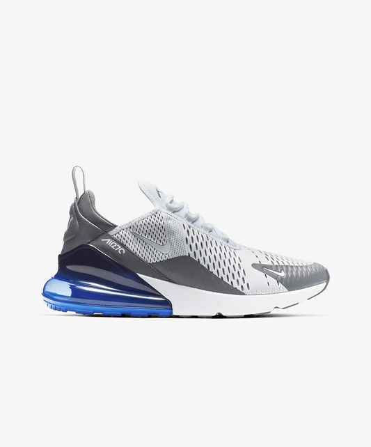 Nike | AIR MAX 270 { WHITE/WHITE-PERSIAN VIOLET-DARK GREY