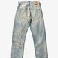 Aries | DESTROYED LACE BATTEN JEANS { BLUE