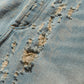 Aries | DESTROYED LACE BATTEN JEANS { BLUE