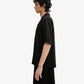 Aries | ANCIENT COLUMN SATIN VISCOSE HAWAIIAN SHIRT { BLACK