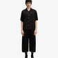 Aries | ANCIENT COLUMN SATIN VISCOSE HAWAIIAN SHIRT { BLACK
