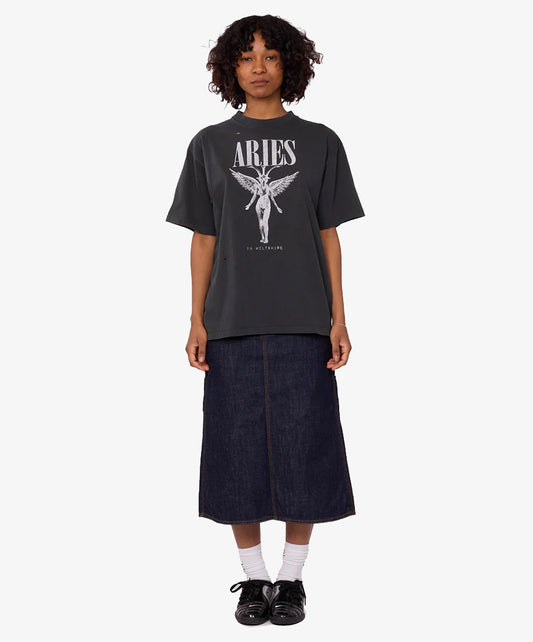 Aries | DESTROYED NIRVANA SS TEE { BLACK