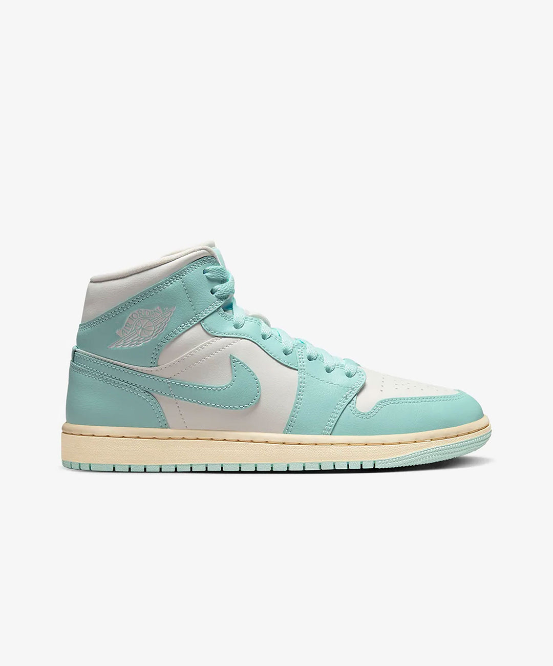 JORDAN | AIR JORDAN 1 MID { SAIL/LIGHT DEW-MUSLIN