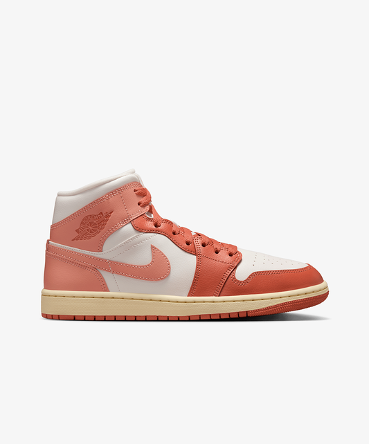 JORDAN | AIR JORDAN 1 MID { SAIL/LT MADDER ROOT-MADDER ROOT-MUSLIN