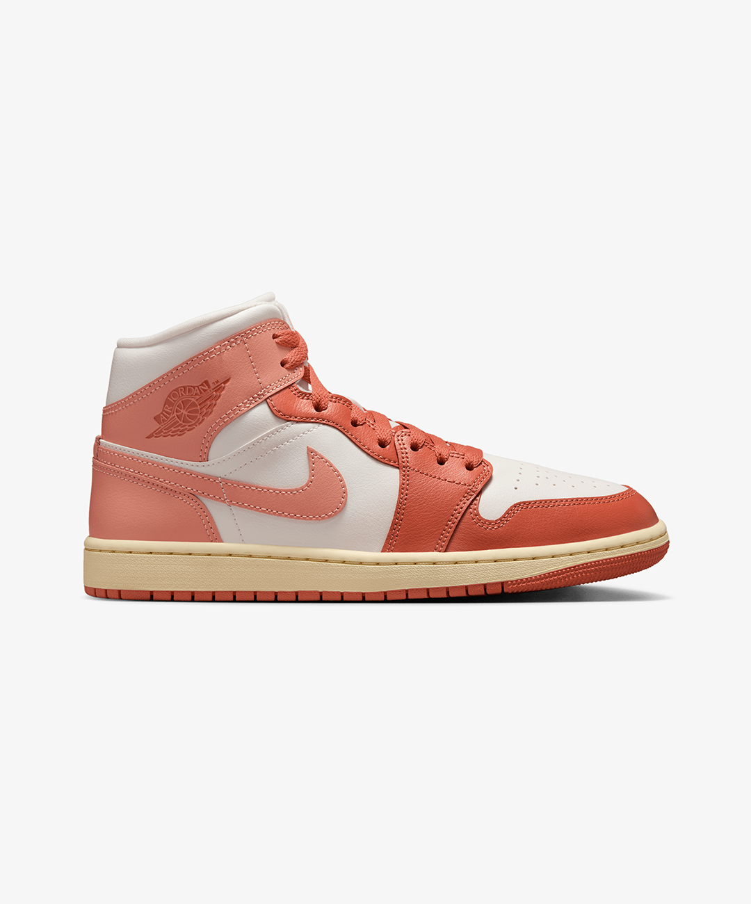 JORDAN | AIR JORDAN 1 MID { SAIL/LT MADDER ROOT-MADDER ROOT-MUSLIN
