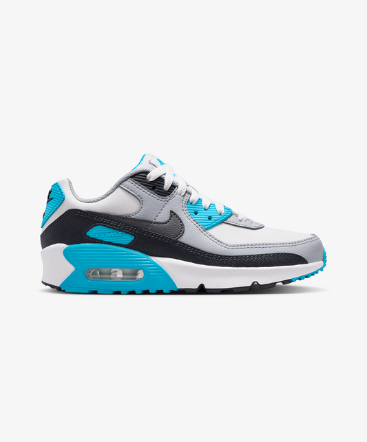 Nike | AIR MAX 90 LTR { PLATINUM TINT/IRON GREY-BLUE LIGHTNING
