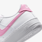 NIKE | AIR FORCE 1 { WHITE/PINK RISE-WHITE