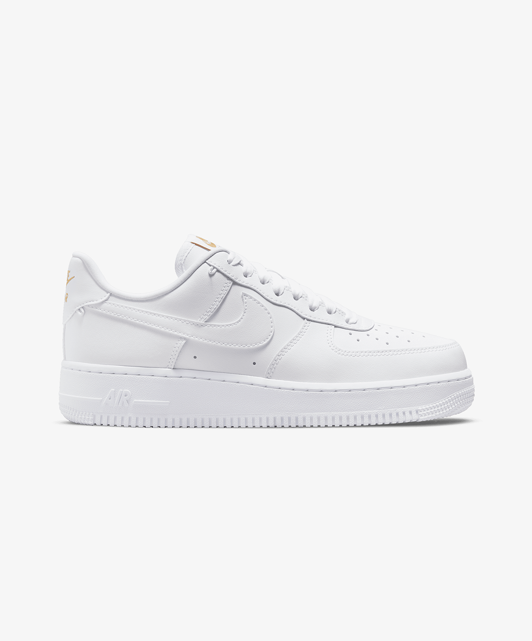 Nike | AIR FORCE 1 { WHITE/WHITE-METALLIC GOLD-FLT GOLD