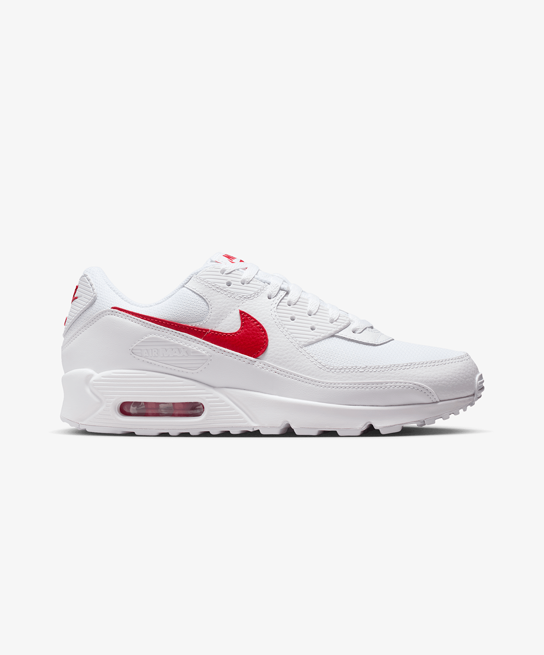 Nike | AIR MAX 90 { WHITE/UNIVERSITY RED-WHITE