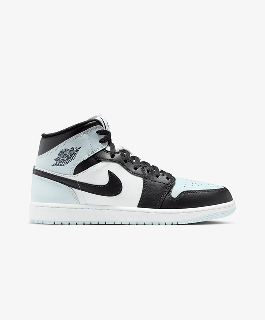 JORDAN | AIR JORDAN 1 MID { BLACK/SQUADRON BLUE-AURA-WHITE