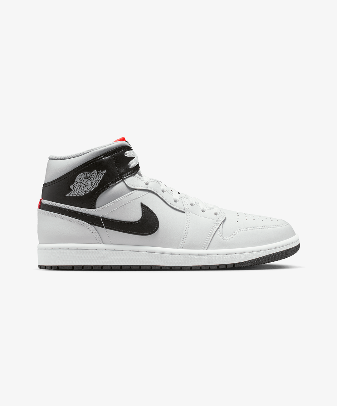 JORDAN | AIR JORDAN 1 MID { SUMMIT WHITE/BLACK-NEUTRAL GREY
