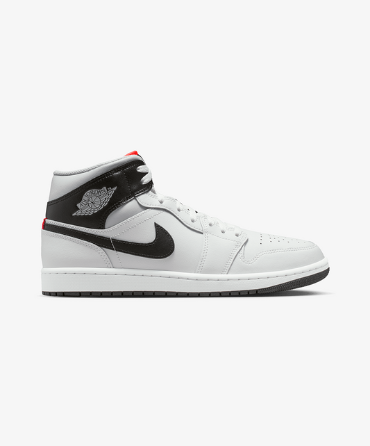 JORDAN | AIR JORDAN 1 MID { SUMMIT WHITE/BLACK-NEUTRAL GREY