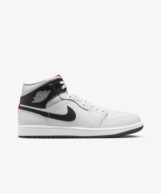 JORDAN | AIR JORDAN 1 MID { SUMMIT WHITE/BLACK-NEUTRAL GREY