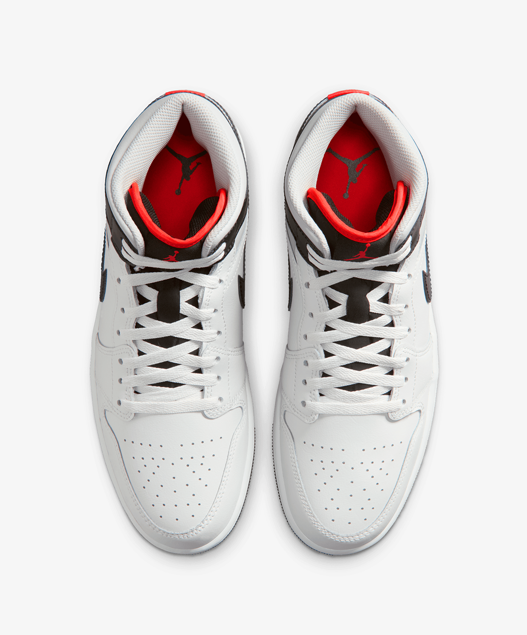 JORDAN | AIR JORDAN 1 MID { SUMMIT WHITE/BLACK-NEUTRAL GREY
