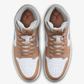 JORDAN | AIR JORDAN 1 MID { HEMP/FIRE RED-WHITE-COLLEGE GREY
