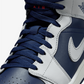 JORDAN | AIR JORDAN 1 MID { BLUE VOID/PURE PLATINUM-SUMMIT WHITE